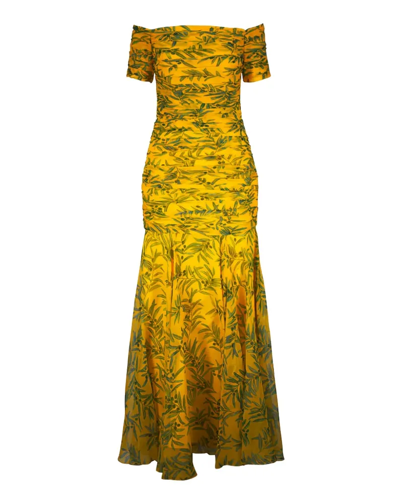 Carolina Herrera New York off-shoulder ruffled dress - Gelb Gelb