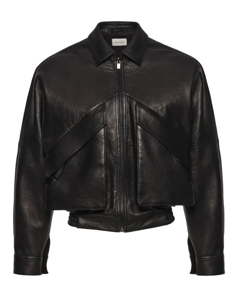 Magda Butrym zip-up leather jacket - Schwarz Schwarz