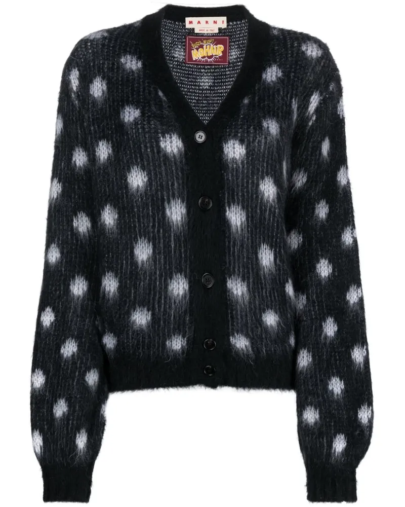 Marni Cardigan mit Intarsienmuster - Schwarz Schwarz