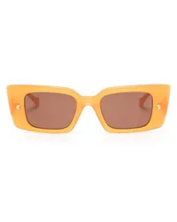 Nanushka Carmel Sonnenbrille mit eckigem Gestell Orange