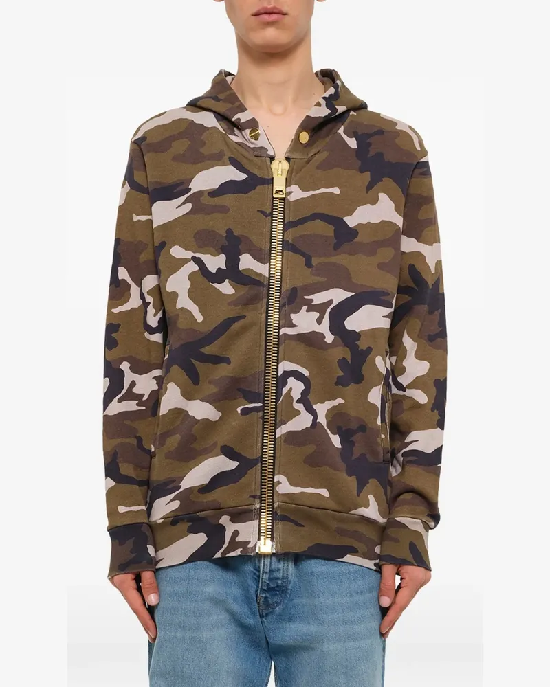 Palm Angels Kapuzenjacke mit Camouflagemuster - Grün Grün