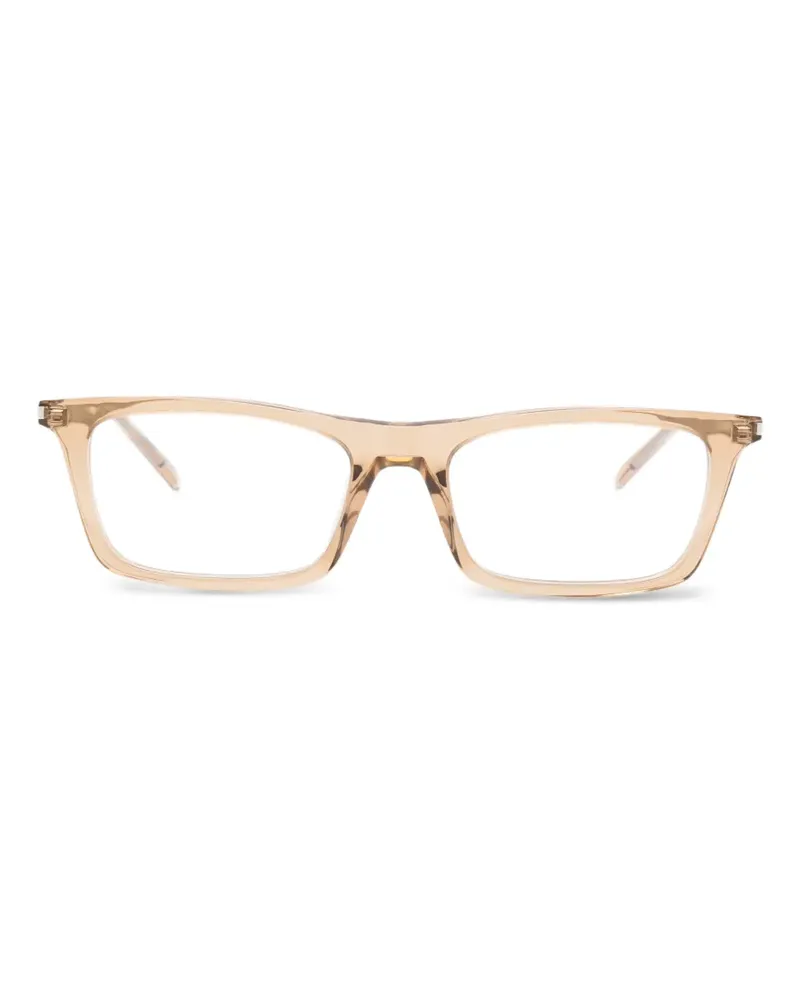 Saint Laurent Brille mit eckigem Gestell - Nude Nude
