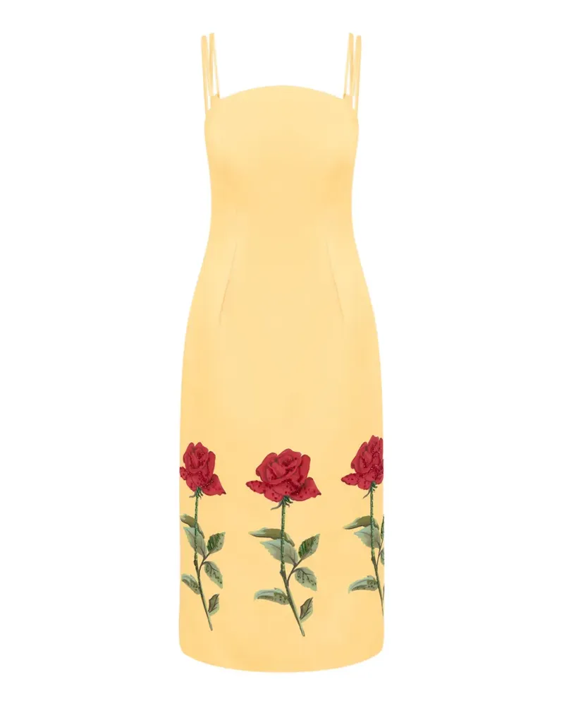 LEO LIN floral straps dress - Gelb Gelb