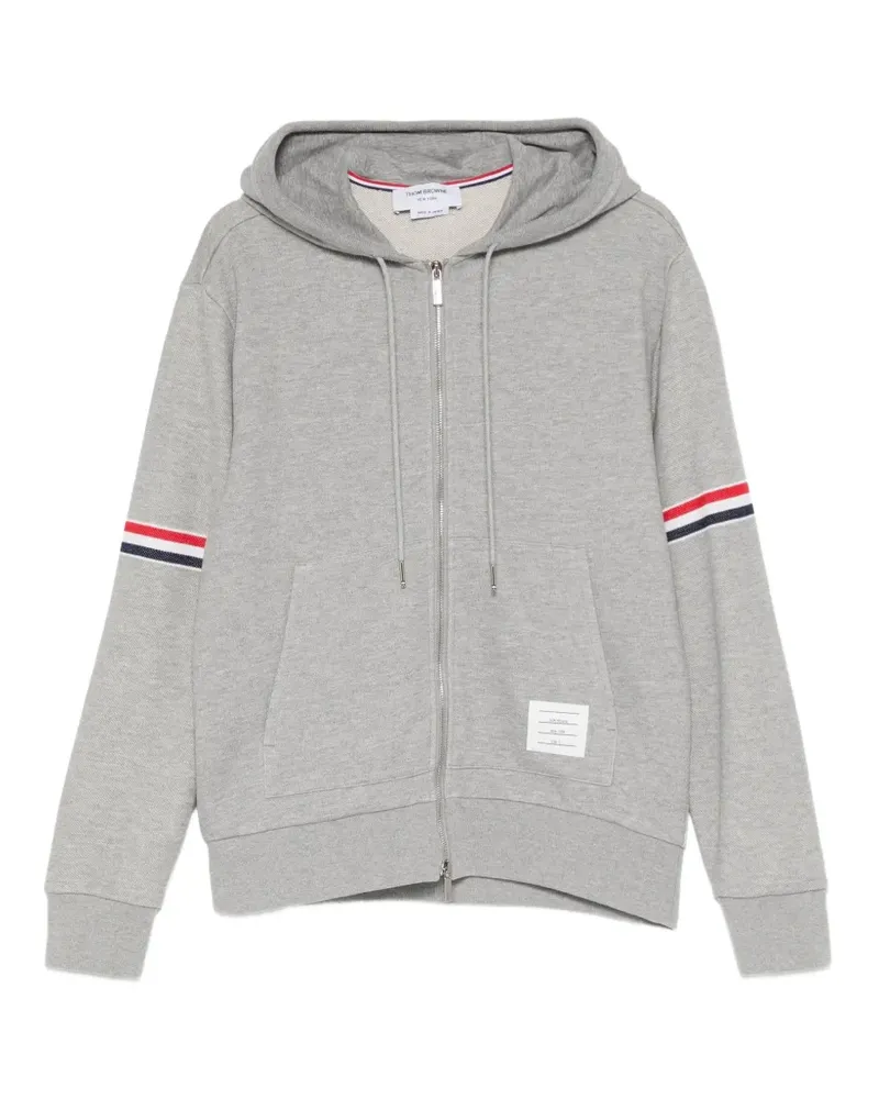 Thom Browne Kapuzenjacke mit Reißverschluss - Grau Grau