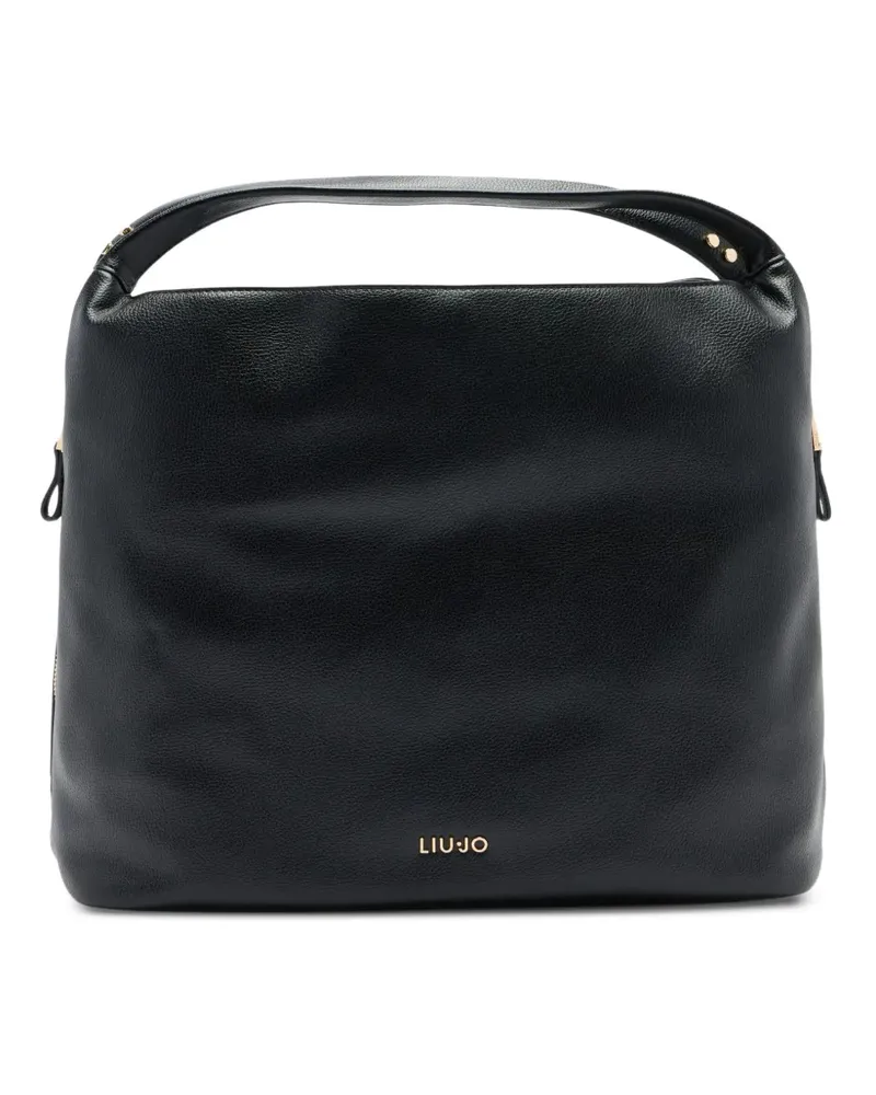 Liu Jo Große Schultertasche mit Logo-Prägung - Schwarz Schwarz