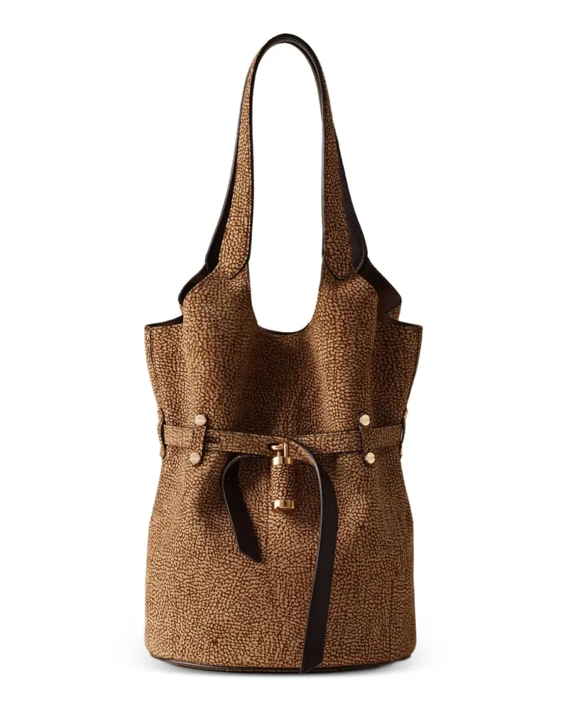 Borbonese Op naturale shoulder bag - Braun Braun