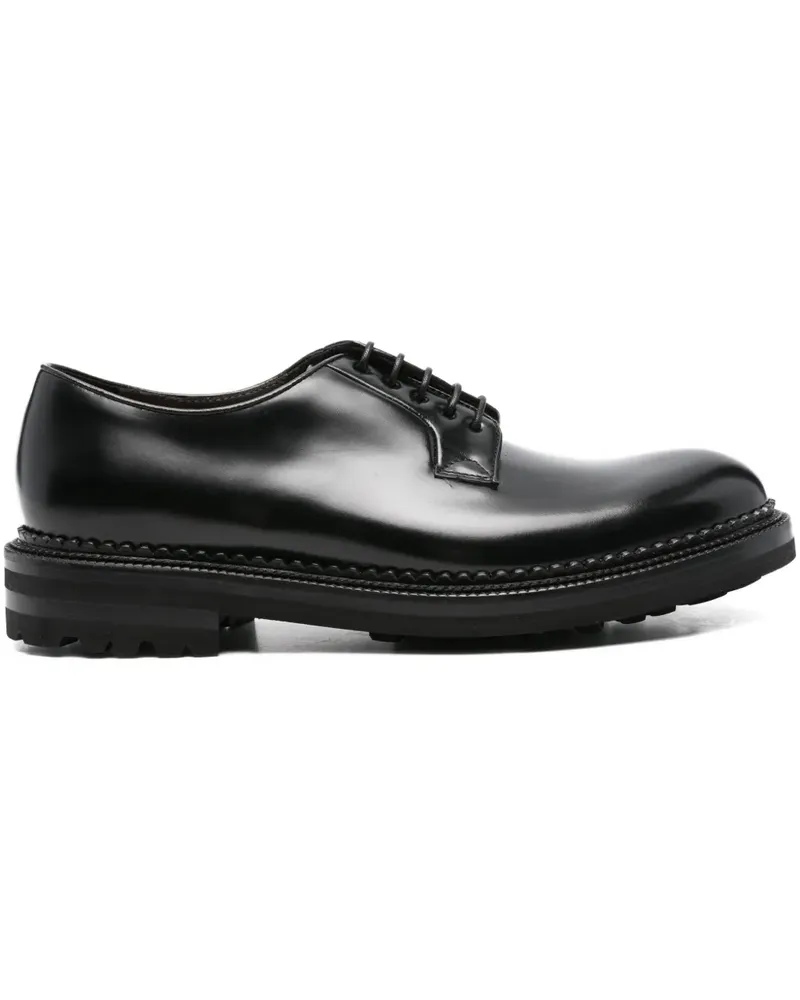CENERE GB Derby-Schuhe aus Lackleder - Schwarz Schwarz