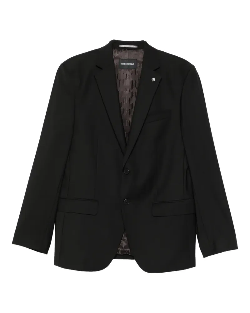 Karl Lagerfeld single-breasted buttoned blazer - Schwarz Schwarz