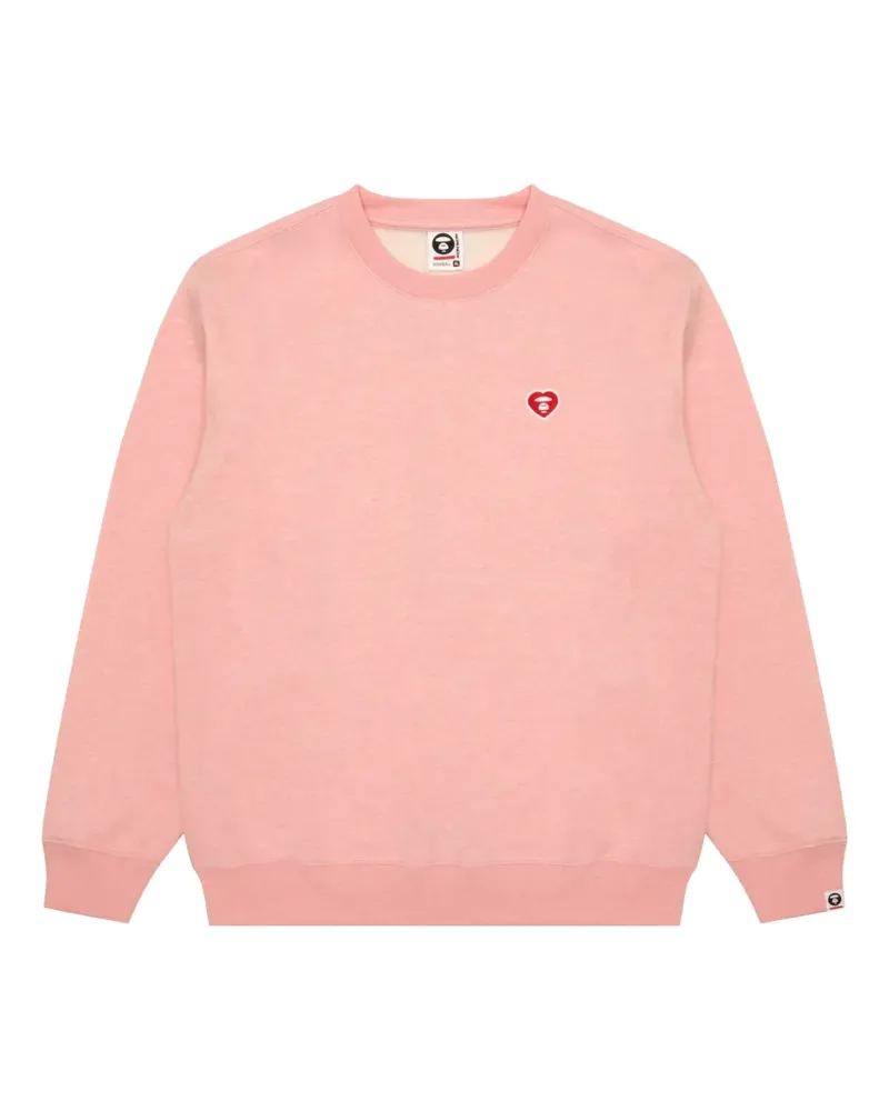 BAPE Sweatshirt mit Logo-Patch - Rosa Rosa