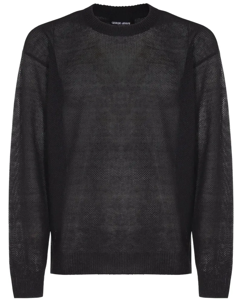 Giorgio Armani Pullover mit tiefen Schultern - Schwarz Schwarz