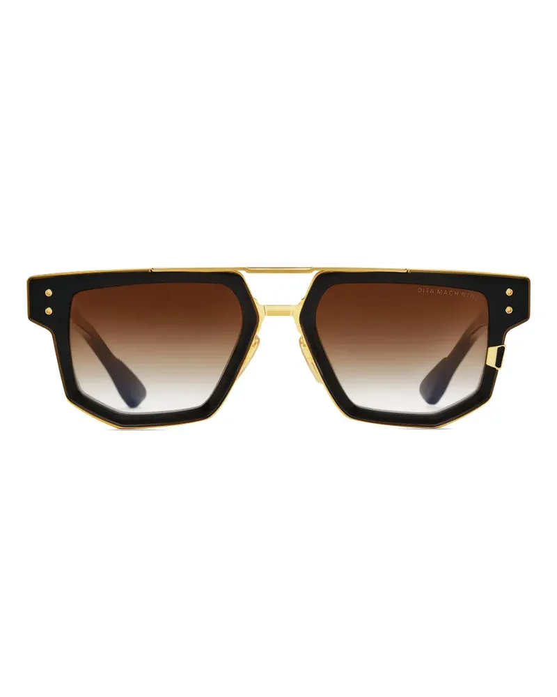 DITA Mach-Nine Sonnenbrille mit geometrischem Gestell - Gold Gold
