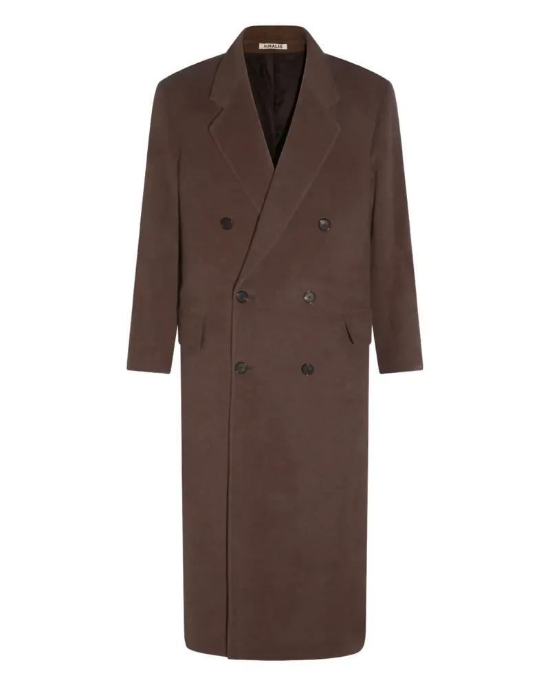 AURALEE virgin-wool double-breasted coat - Braun Braun