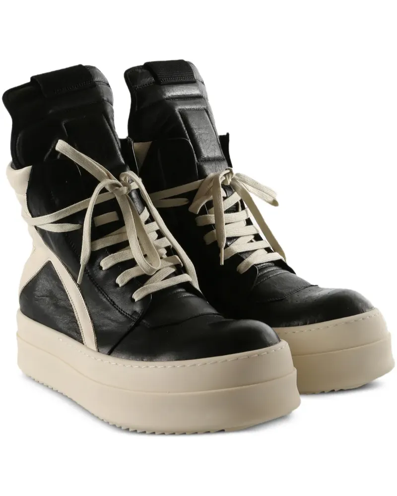 Rick Owens Mega Bumper Geobasket high-top panelled sneakers - Schwarz Schwarz