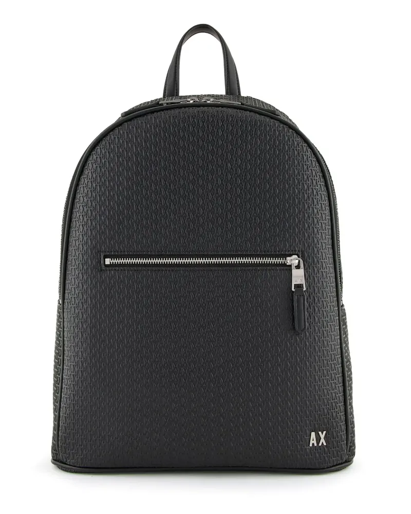 Armani Exchange Rucksack mit Logo-Prägung - Schwarz Schwarz