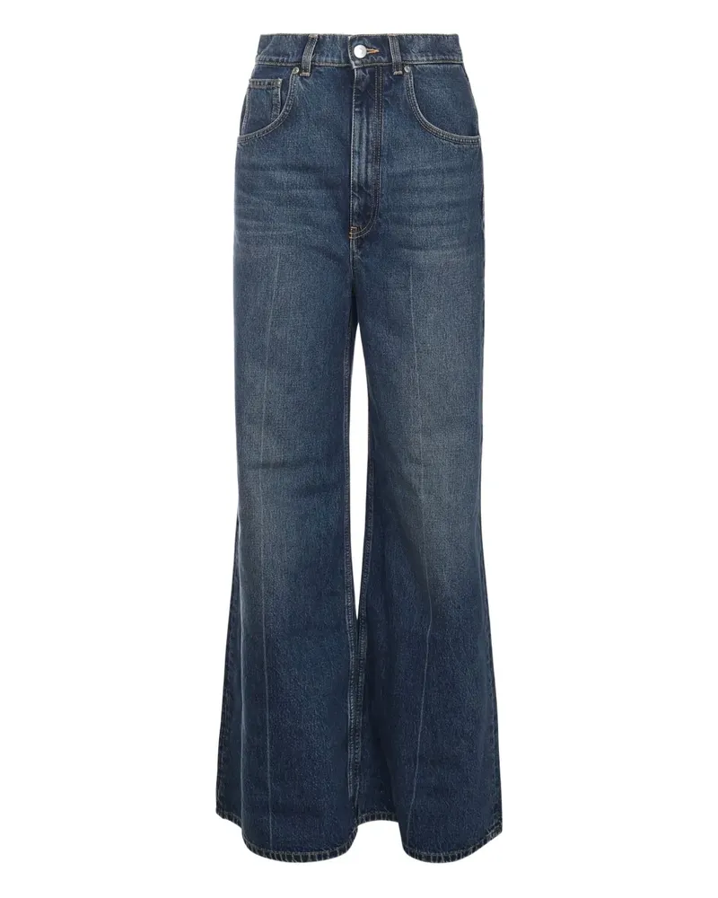 Stella McCartney logo-patch jeans - Blau Blau