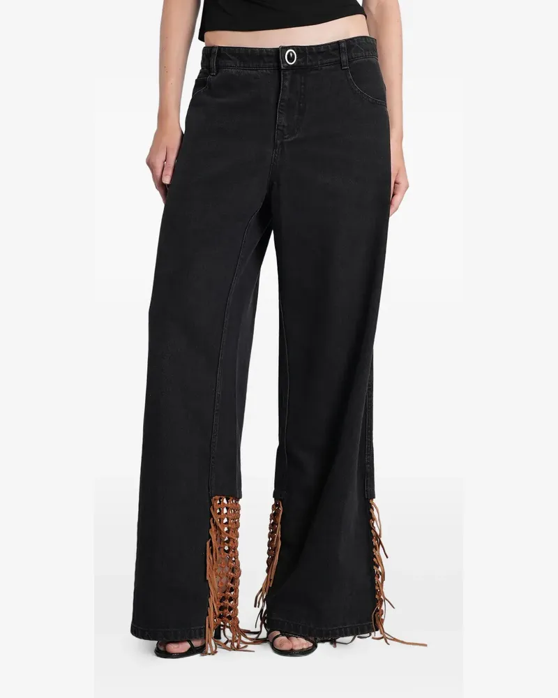 Christopher Esber Basket Leather Jeans - Schwarz Schwarz