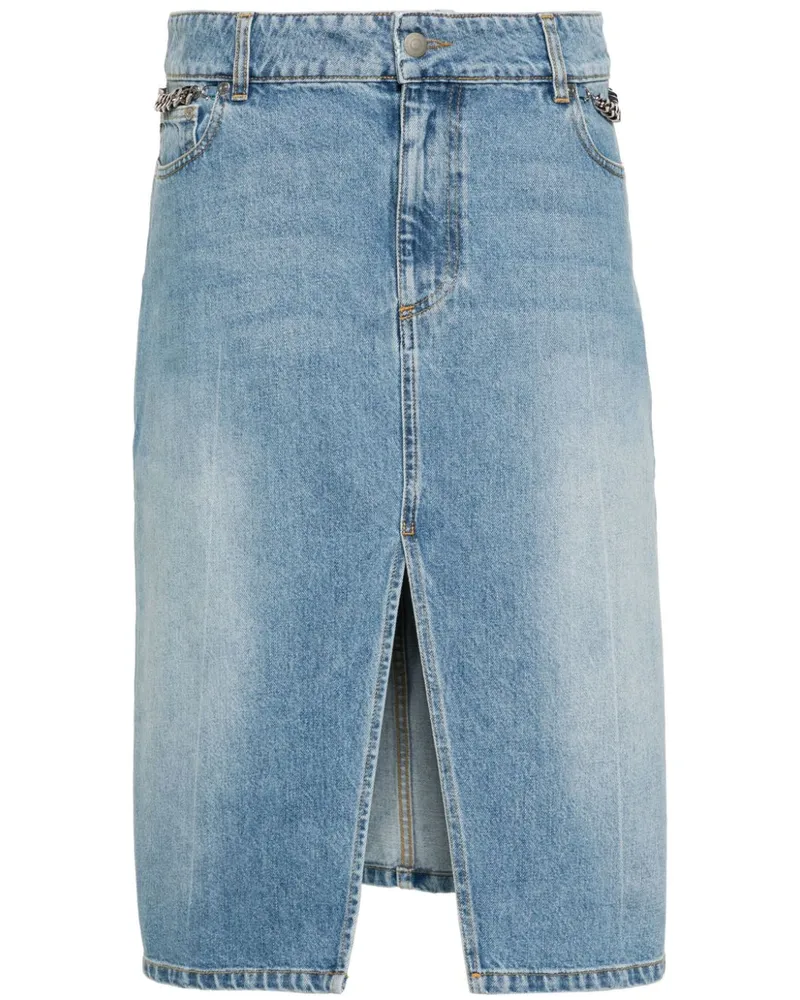 Stella McCartney Iconic Falabella Jeansrock Blau