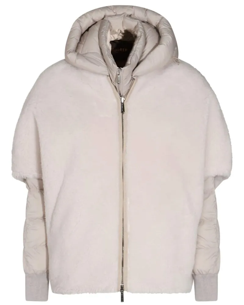 MOORER Gefütterte Jacke im Layering-Look - Nude Nude
