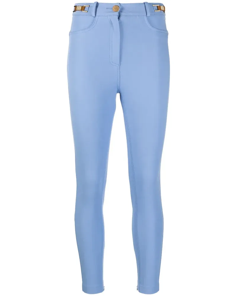 Elisabetta Franchi Schmale Cropped-Hose - Blau Blau