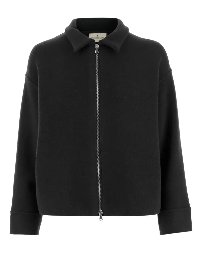 Bruno Manetti zip-front collar jacket - Schwarz Schwarz