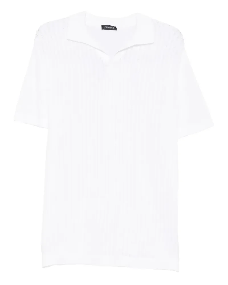 CENERE GB polo-collar T-shirt - Weiß Weiß