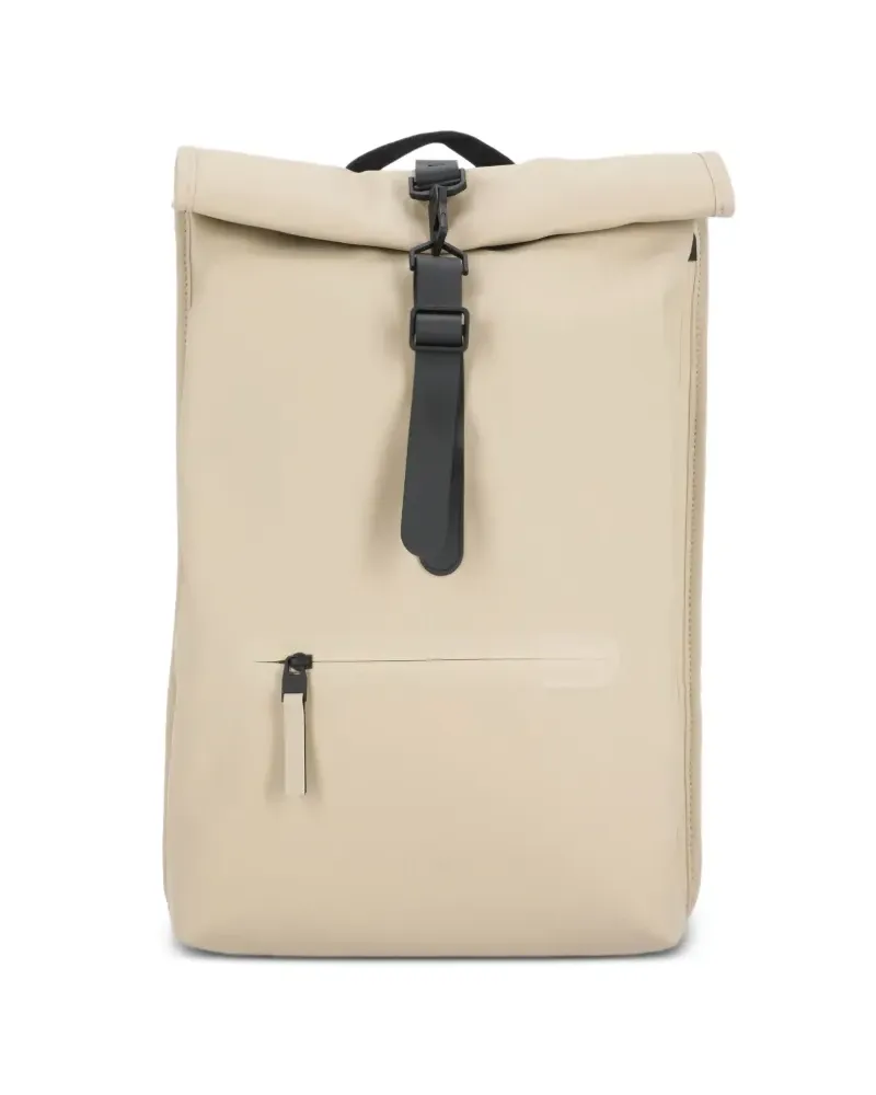 RAINS Mittelgroßer Rolltop Rucksack - Nude Nude
