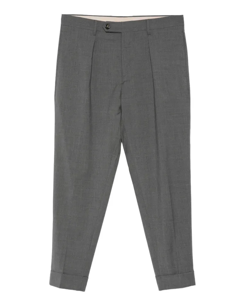 Berwich Chiaia pleated cuffed trousers - Grau Grau