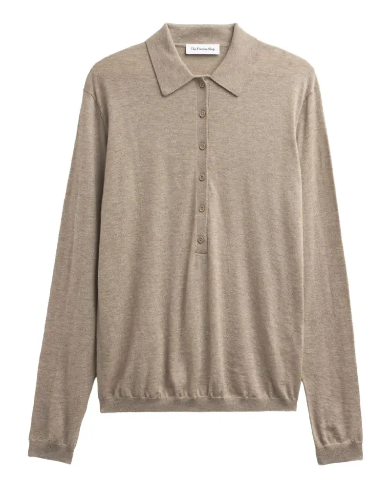 FRANKIE Shop Strickoberteil mit Knöpfen - Grau Grau