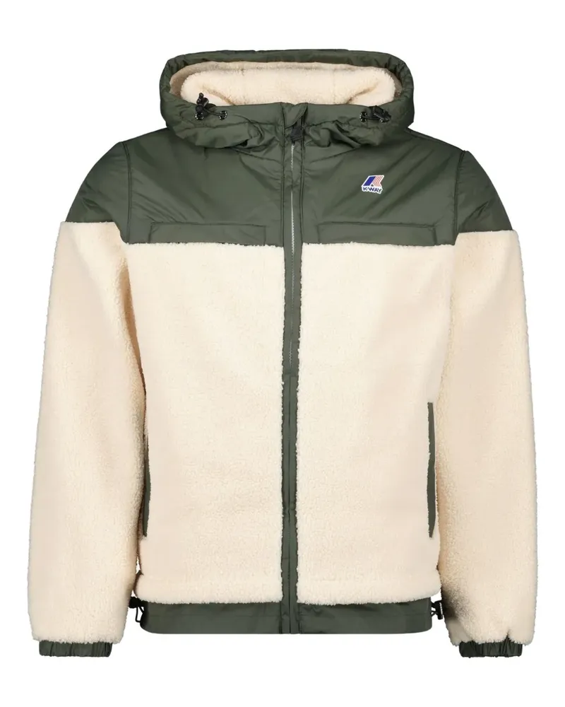 K-Way Le Vrai 3.0 Jildaz Orsetto Kapuzenjacke mit Sherpa-Einsätzen - Nude Nude