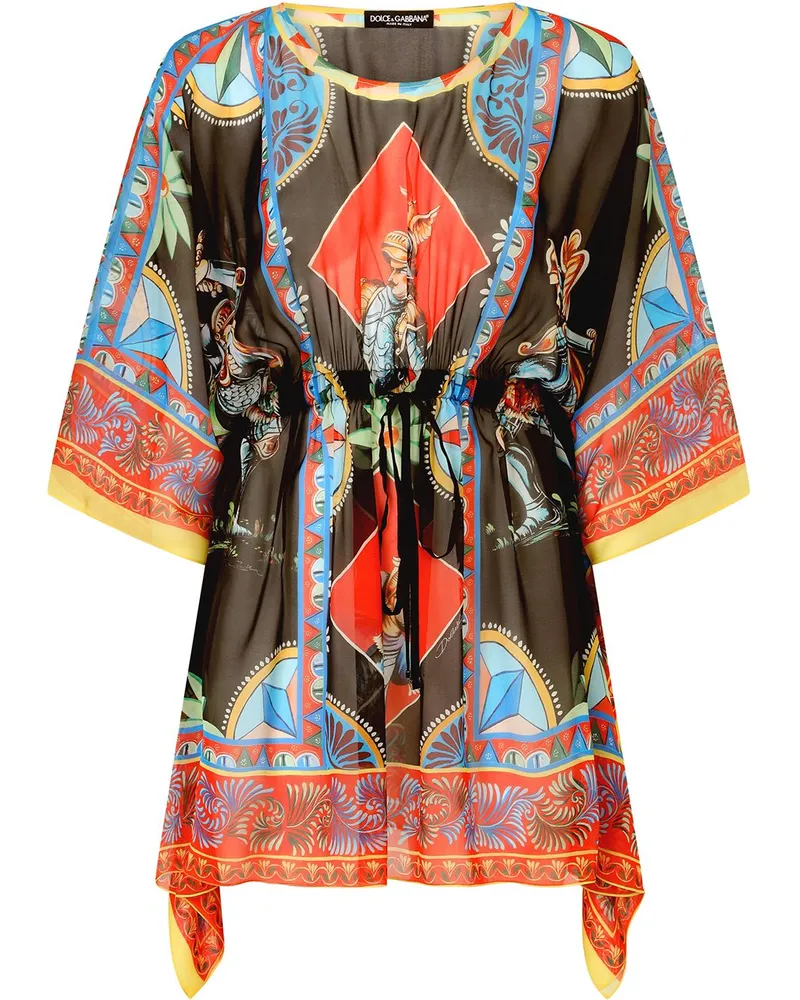Dolce & Gabbana Kaftan mit Print - Schwarz Schwarz