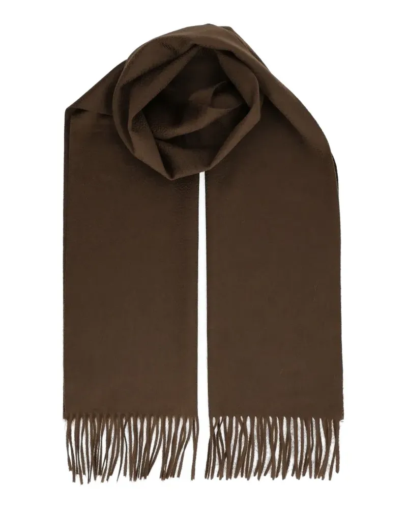 Al Duca D’Aosta 1902 fringed cashmere scarf - Braun Braun