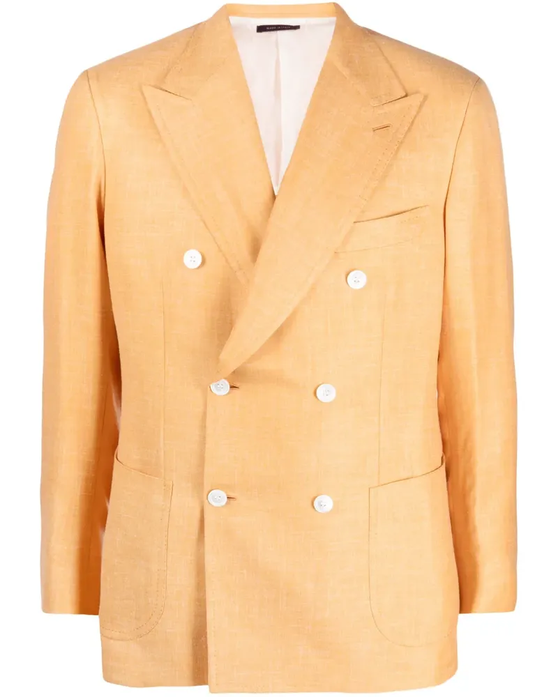 Brioni Doppelreihiges Sakko - Orange Orange