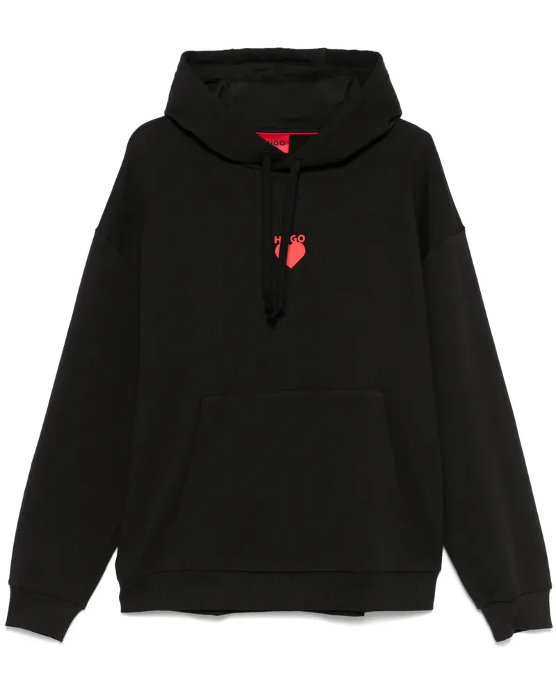 HUGO BOSS Hoodie mit Herz-Print - Blau Blau