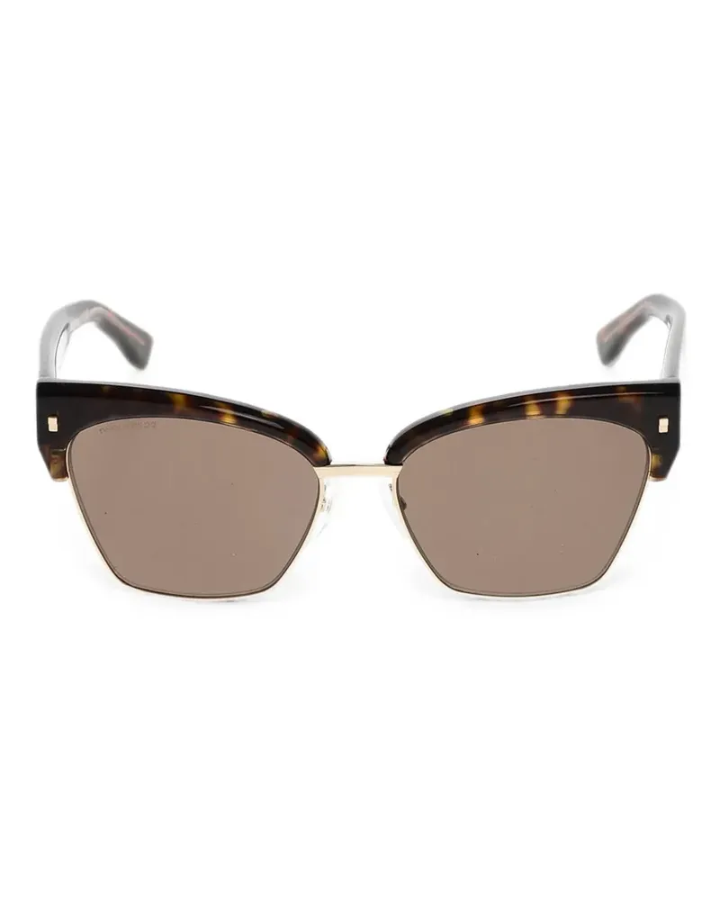Dsquared2 tortoiseshell-effect cat-eye sunglasses - Braun Braun
