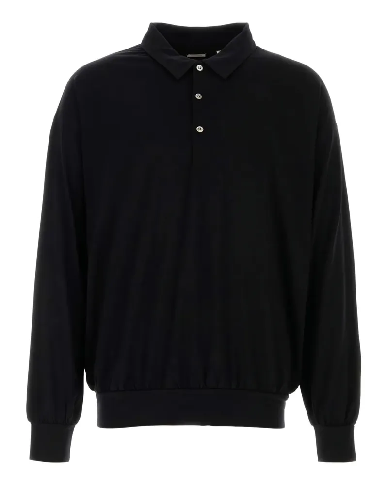 nanamica long-sleeve polo shirt - Schwarz Schwarz