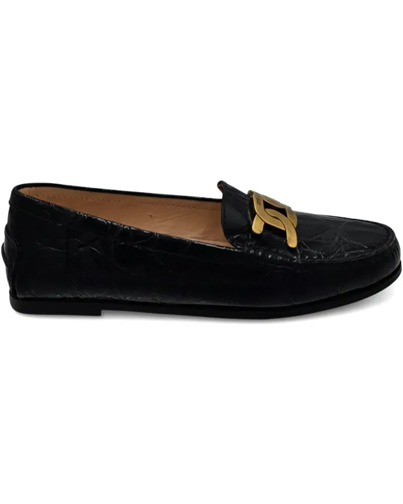 TOD'S Loafer mit Kettendetail - Schwarz Schwarz