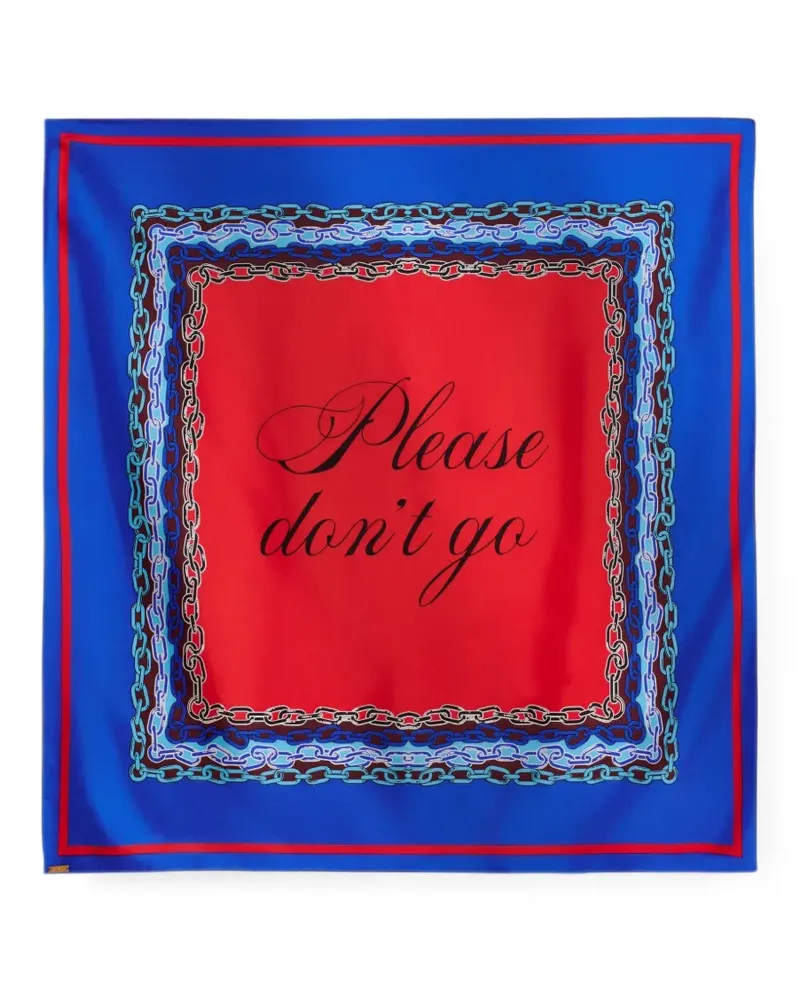 Essentiel Klassik Schal mit Kettenprint - Blau Blau