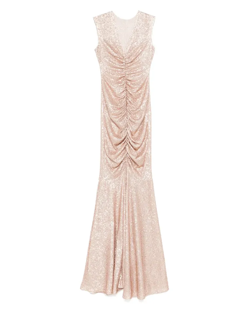 Norma Kamali Abendkleid mit Pailletten - Nude Nude