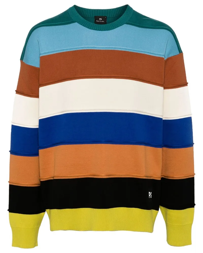 Paul Smith Gestreifter Pullover aus Bio-Baumwolle - Braun Braun