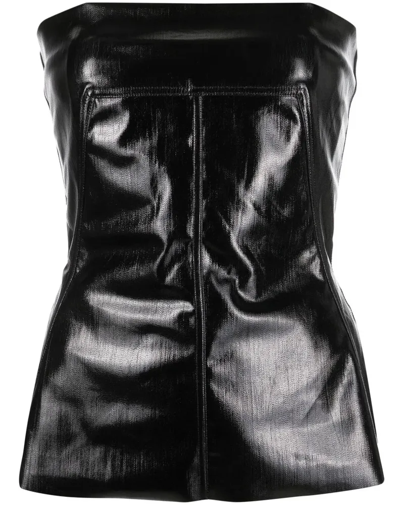Rick Owens Trägerloses Top - Schwarz Schwarz