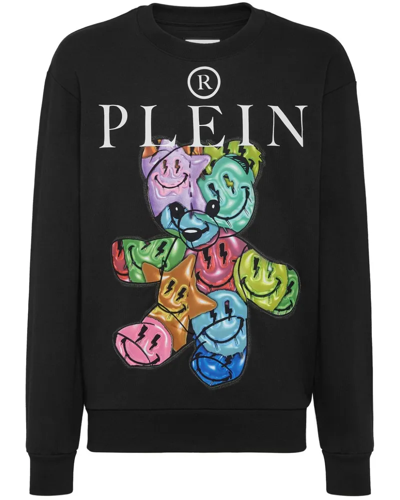 Philipp Plein Sweatshirt mit Teddy-Print - Schwarz Schwarz
