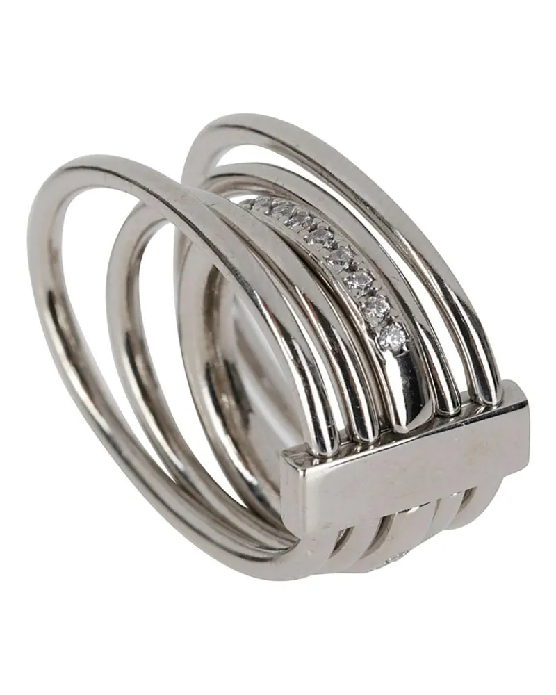 PANCONESI Solar Crystal Ring - Silber Silber