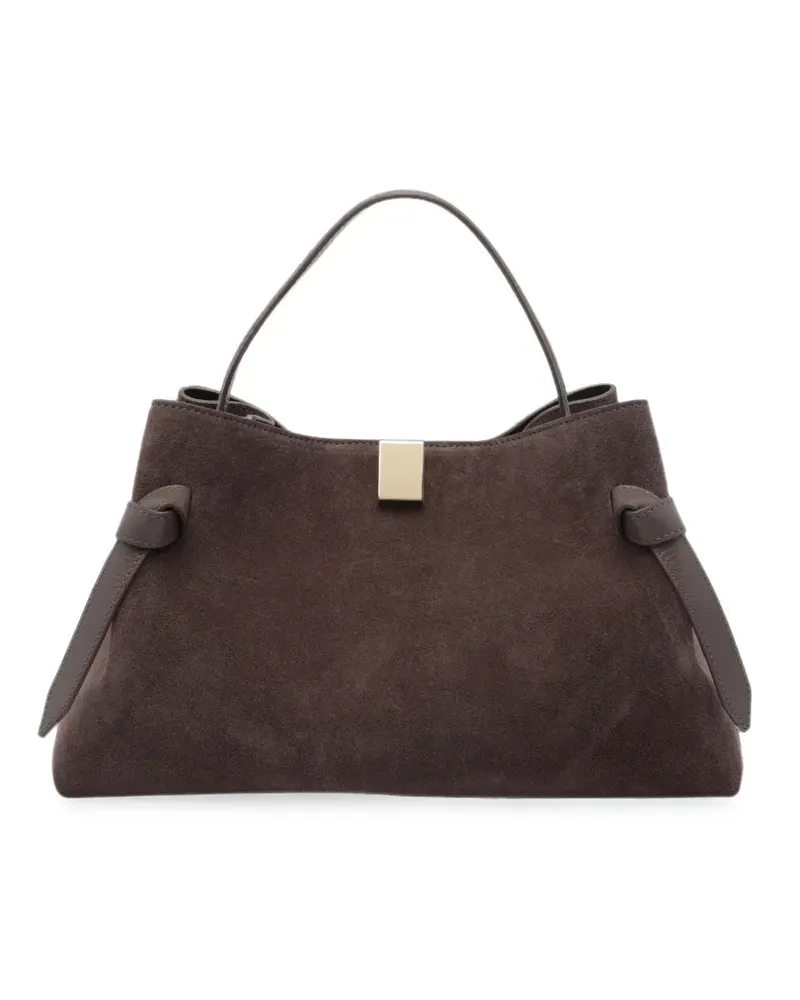 YUZEFI Gyoza suede tote bag - Braun Braun