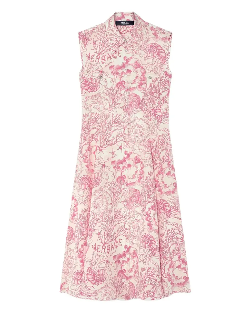 Versace Mini Underwater Barocco Hemdkleid - Nude Nude