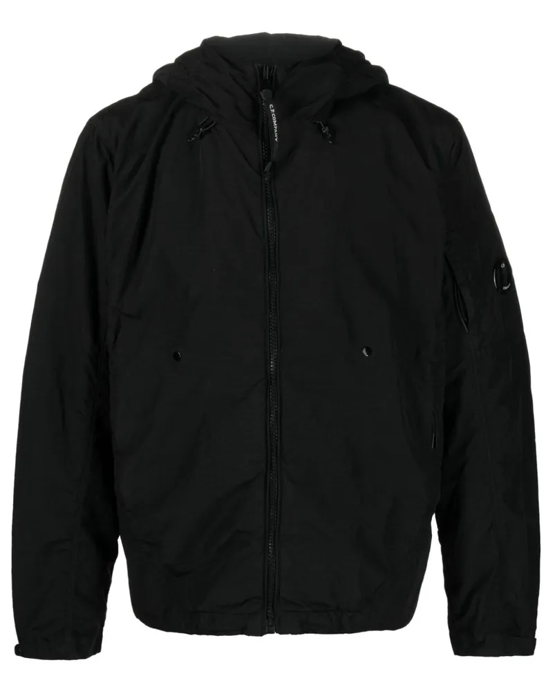 C.P. Company Flatt Nylon Kapuzenjacke - Schwarz Schwarz