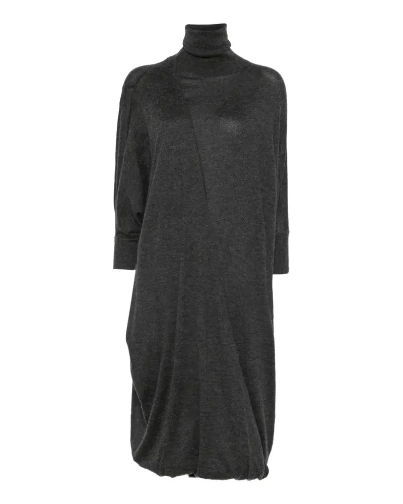 Petar Petrov Midikleid mit Rollkragen - Grau Grau
