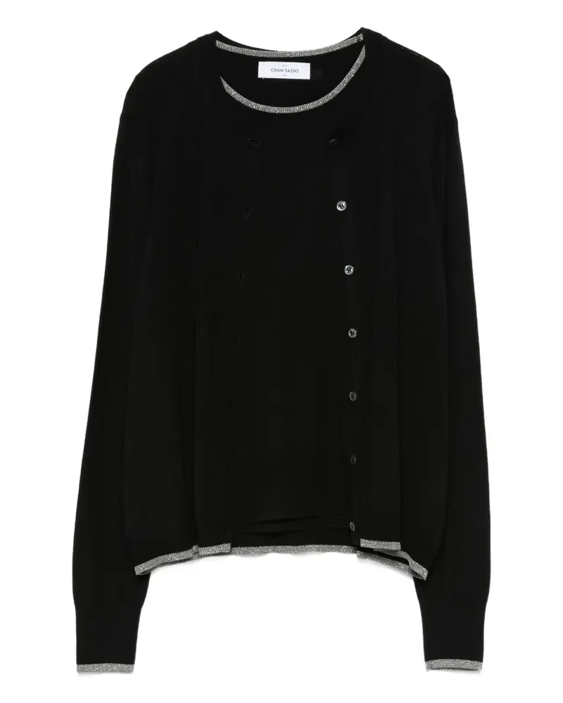 Gran Sasso button-fastening cardigan (set of two) - Schwarz Schwarz