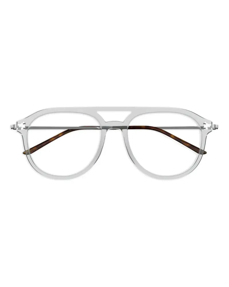 Gucci Runde Sonnenbrille mit Doppelsteg - Grau Grau