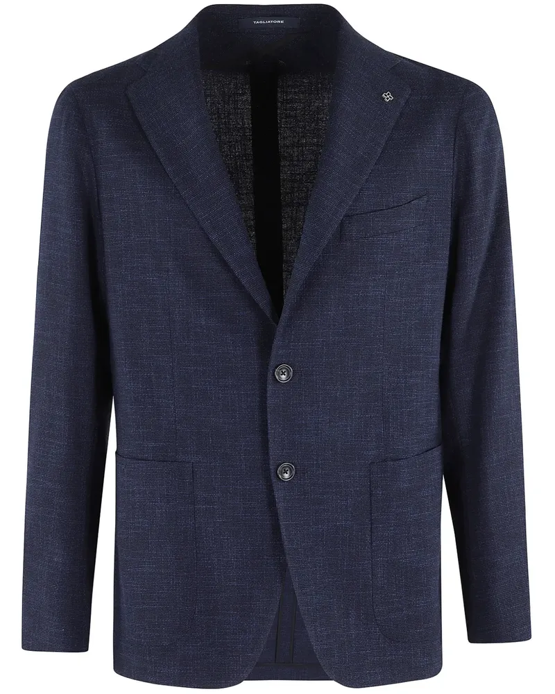 Tagliatore Sakko mit aufgesetzten Taschen - Blau Blau