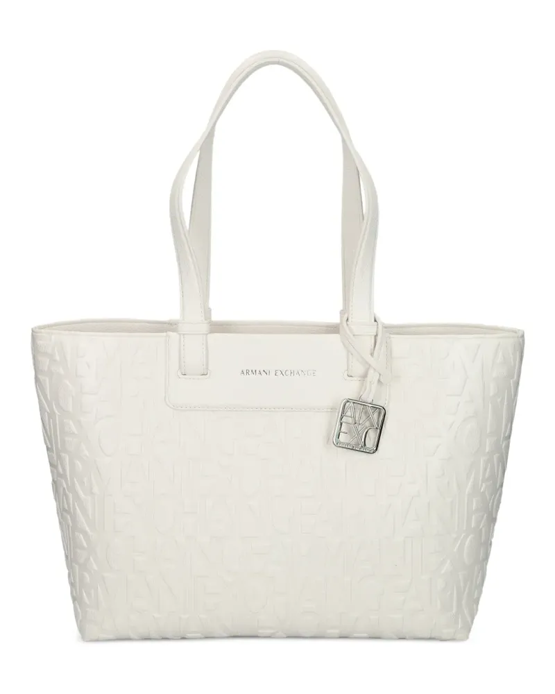 Armani Exchange logo-embossed tote bag - Nude Nude